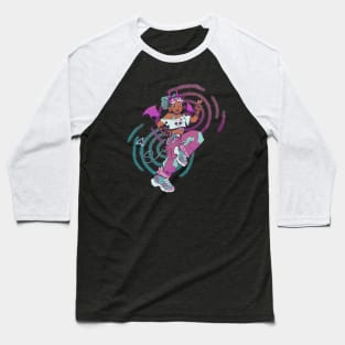 Blue Raspberry Devil Girl Baseball T-Shirt